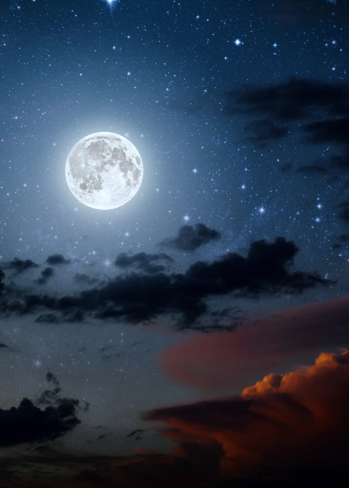 rauhnaechte_mond Himmel mit Vollmond